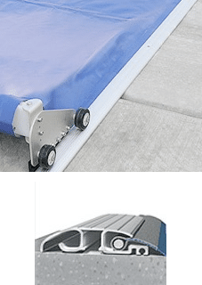 Small Tracking Wheels On An Automatic Pool Cover